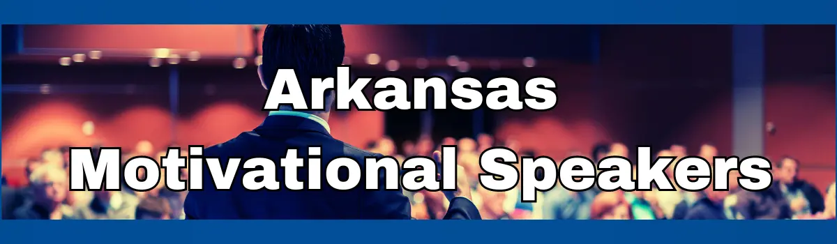 Logo promoting Arkansas motivational speakers for hire.