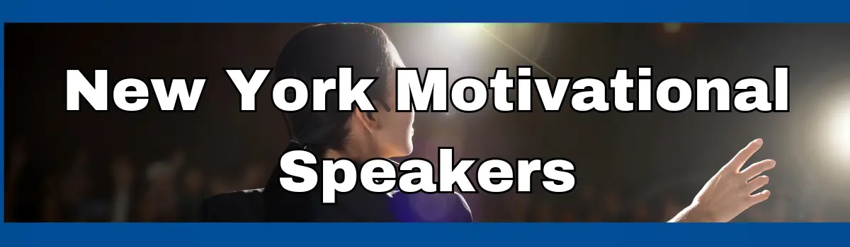 Logo promoting New York motivational speakers