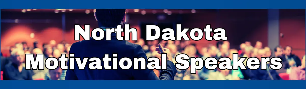 Logo promoting North Dakota motivational speakers