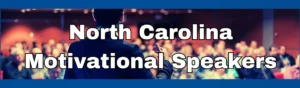 Logo promoting speakers in North Carolina for hire