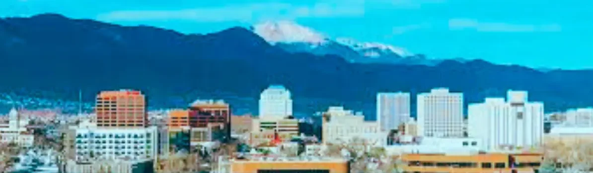 Colorado Springs distorted skyline.