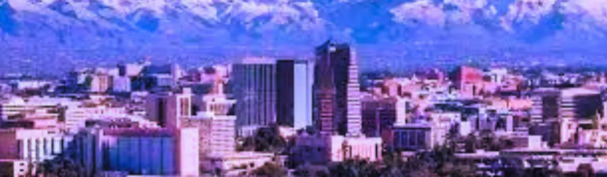 Distorted skyline image of Tucson, AZ.